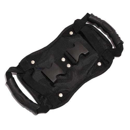 BackseatGrip passenger belt, front view with two grip handles